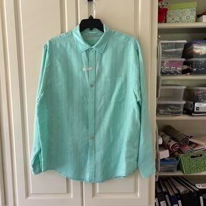 Men’s mint green casual shirt
